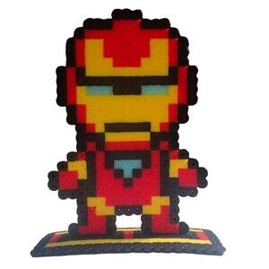 IRON MAN PERLER STAND UP - HANDMADE
